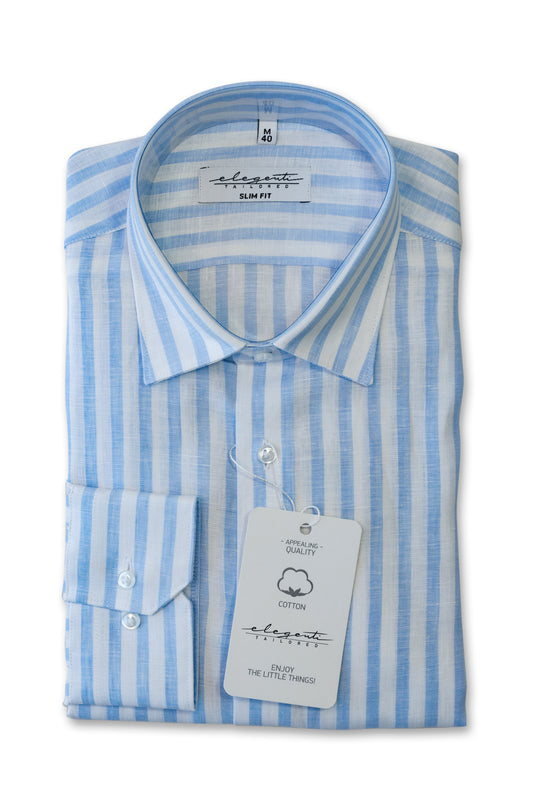 Blue striped linen shirt