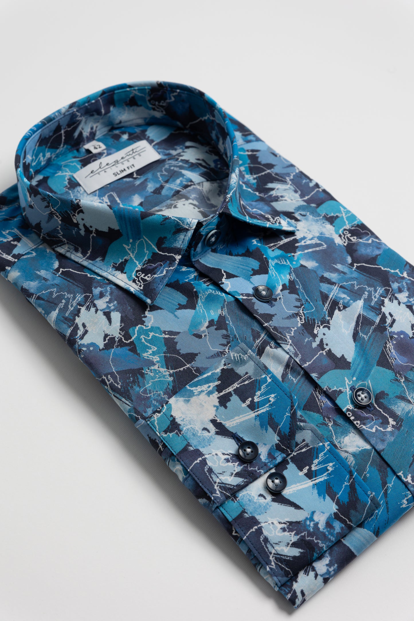 Blue picasso printed shirt