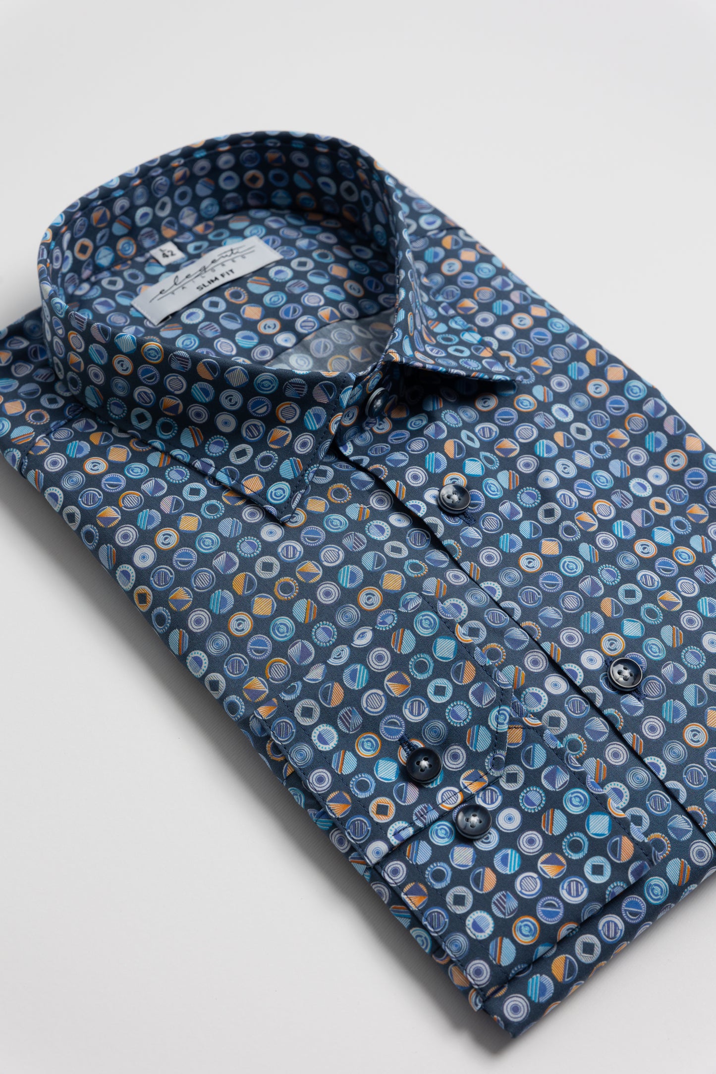 Blue shirt with Marocco prints